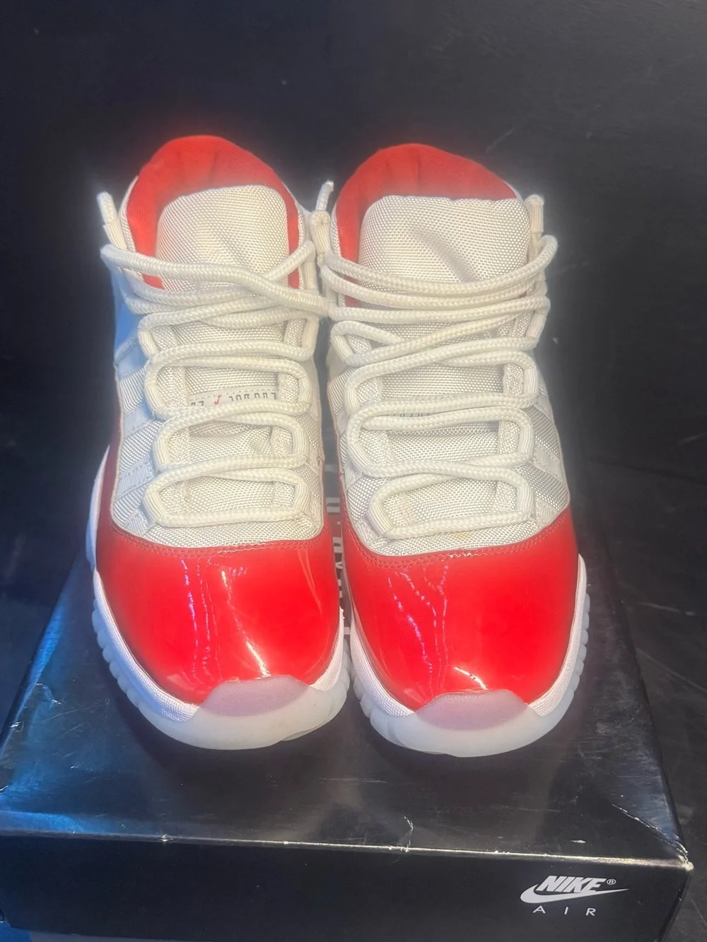 Jordan Red and Cream Retro Basketball Shoes
